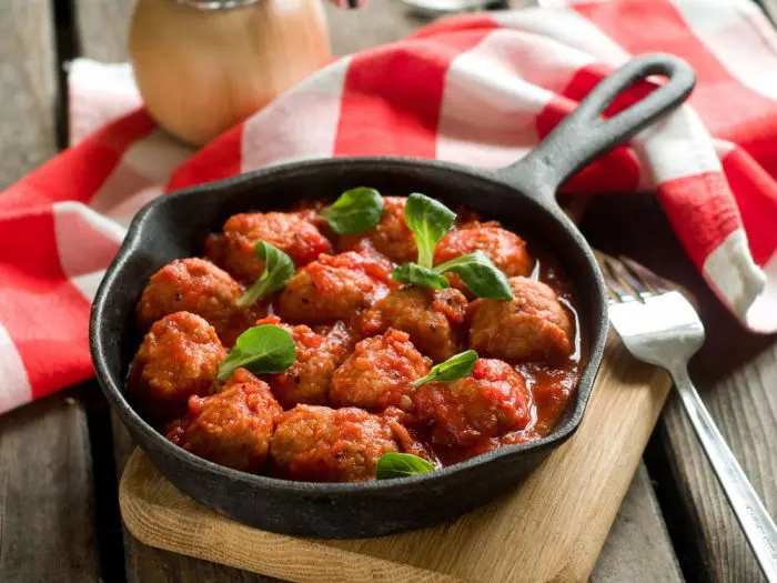 Cena saludable Albóndigas de pollo
