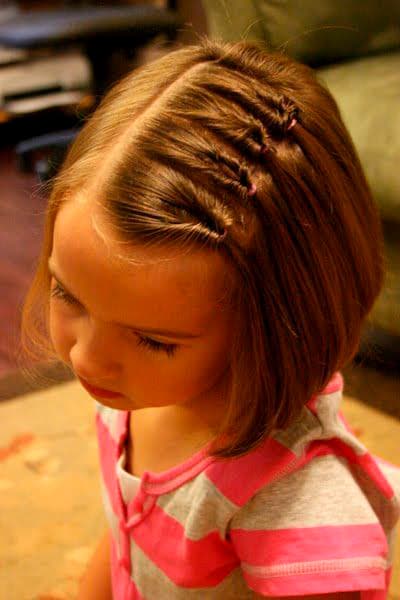 Girl hairstyle Mini inverted pigtails