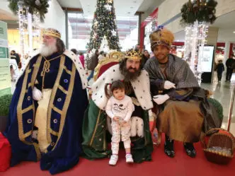 Sentarse rodillas Reyes Magos