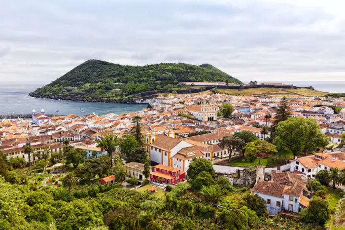 Angra do heroísmo, isla Terceira, azores, portugal