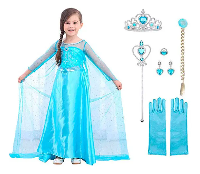 Disfraz para niña de princesa Elsa