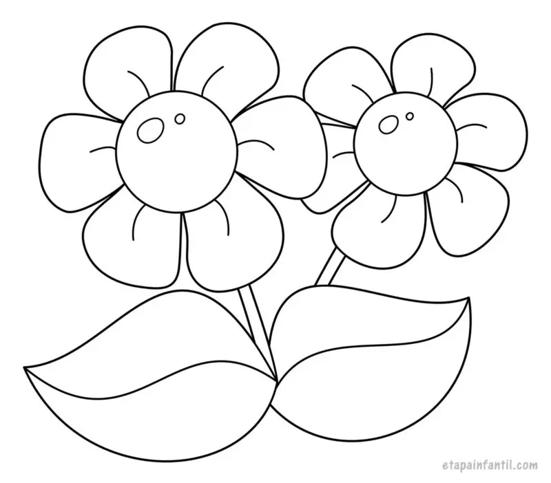 Dibujo de flores para colorear