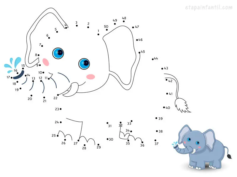 Dibujos de unir puntos para imprimir y jugar con los niños con lineas faciles para niños Dibujos de unir puntos para imprimir y jugar con los niños