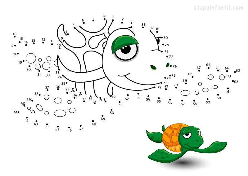 Dibujos de unir puntos para imprimir y jugar con los niños con puntos paisajes Dibujos de unir puntos para imprimir y jugar con los niños