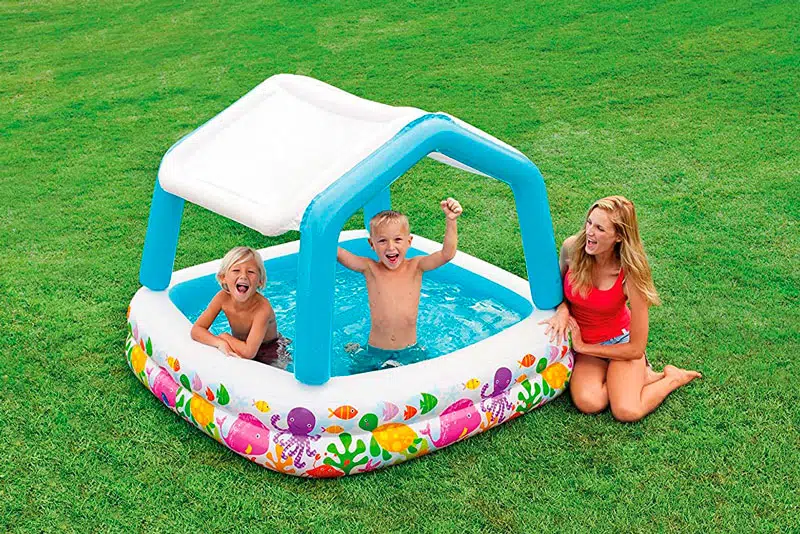 Piscina hinchable infantil con toldo extraible