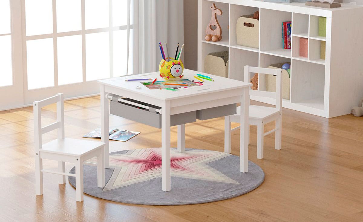 Juego De Mesa Con Silla Mesitas Mesas Para Niños y Niñas Muebles Set 2-5  Años