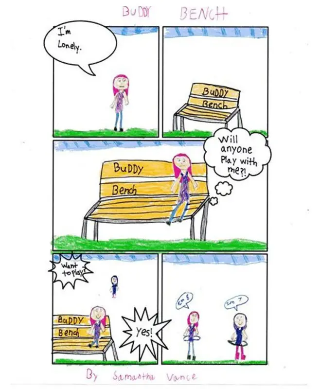 Dibujo banco amistad Sammie Vance