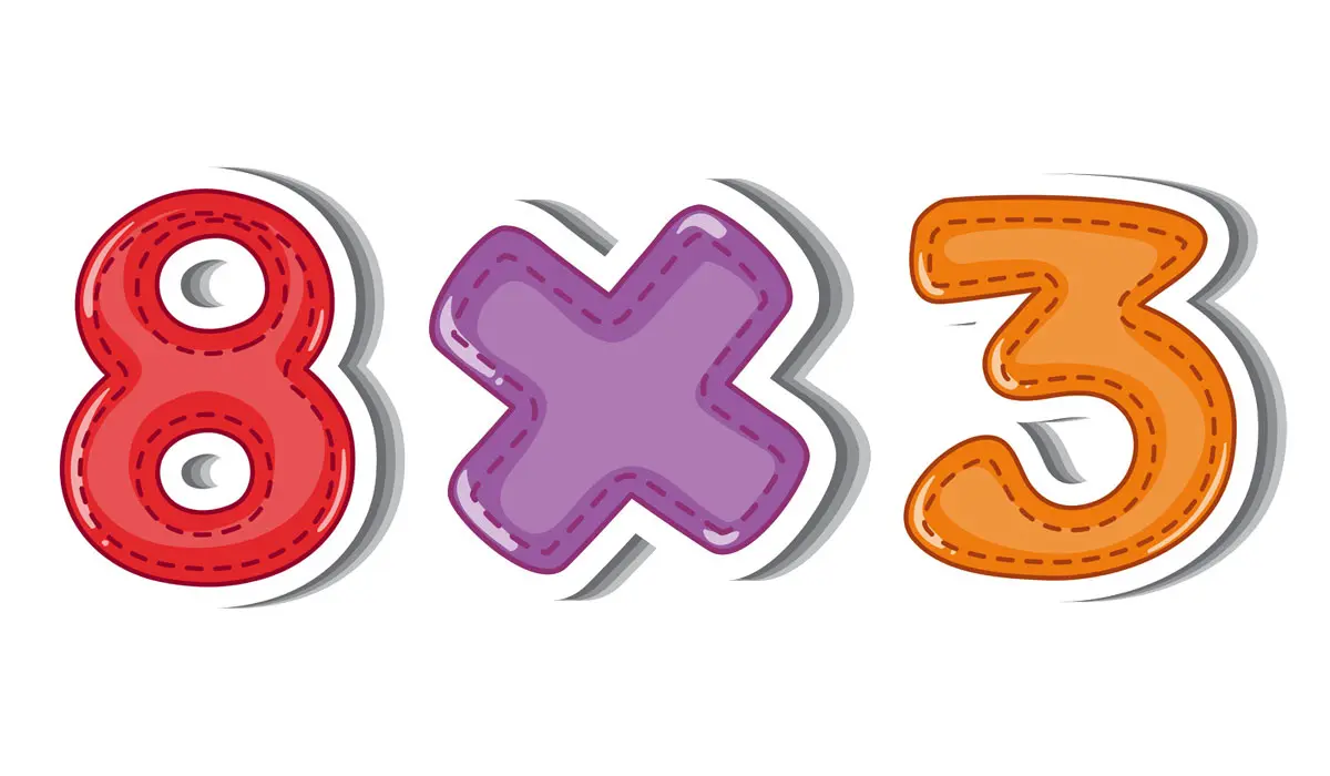 Aprender la tabla de multiplicación del 8