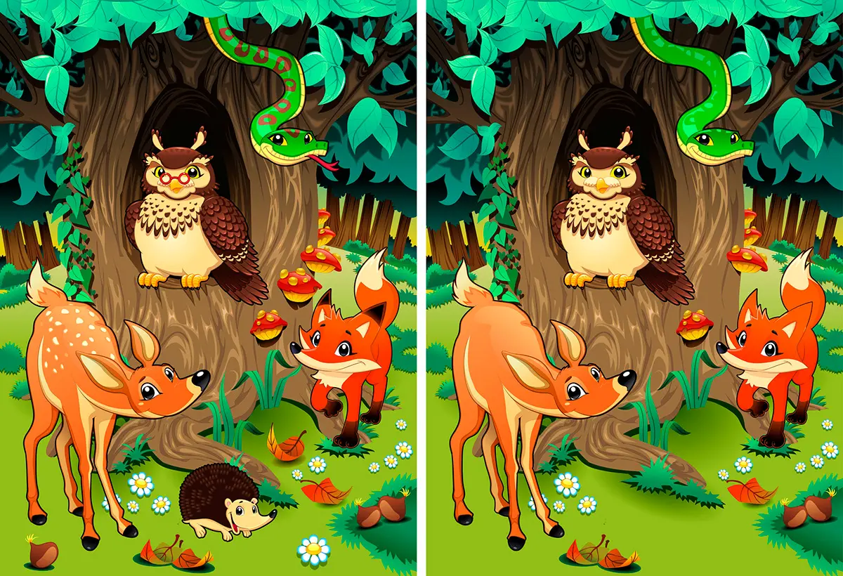 Encuentra las diferencias, un juego para estimular el desarrollo infantil
