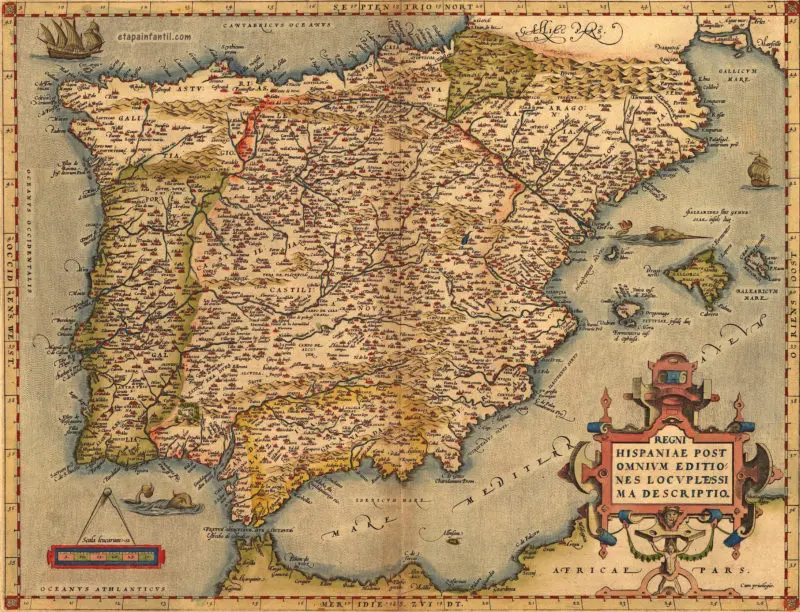 Mapa antiguo de España