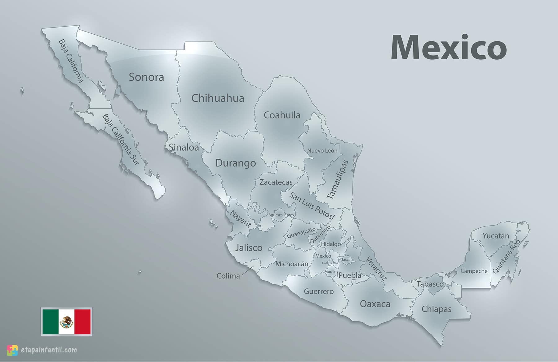 Los 7 mejores mapas de México para imprimir - Etapa Infantil Los 7 mejores mapas de México para imprimir - Etapa Infantil