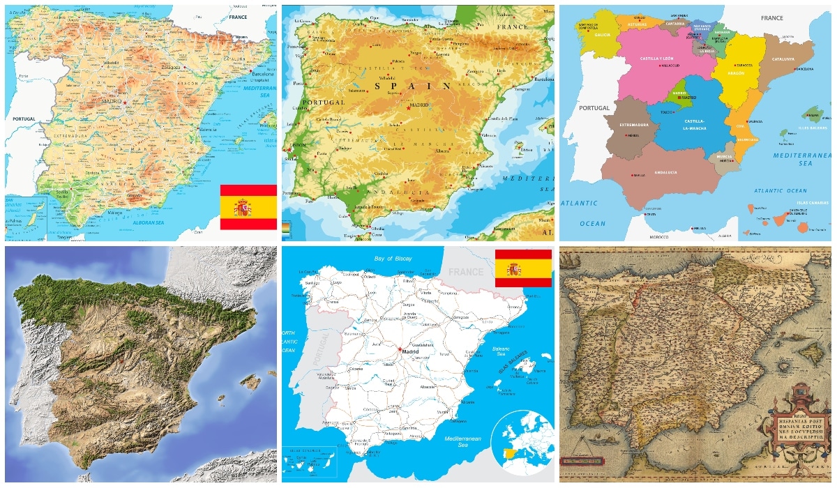 Los 7 mejores mapas de España para imprimir - Etapa Infantil