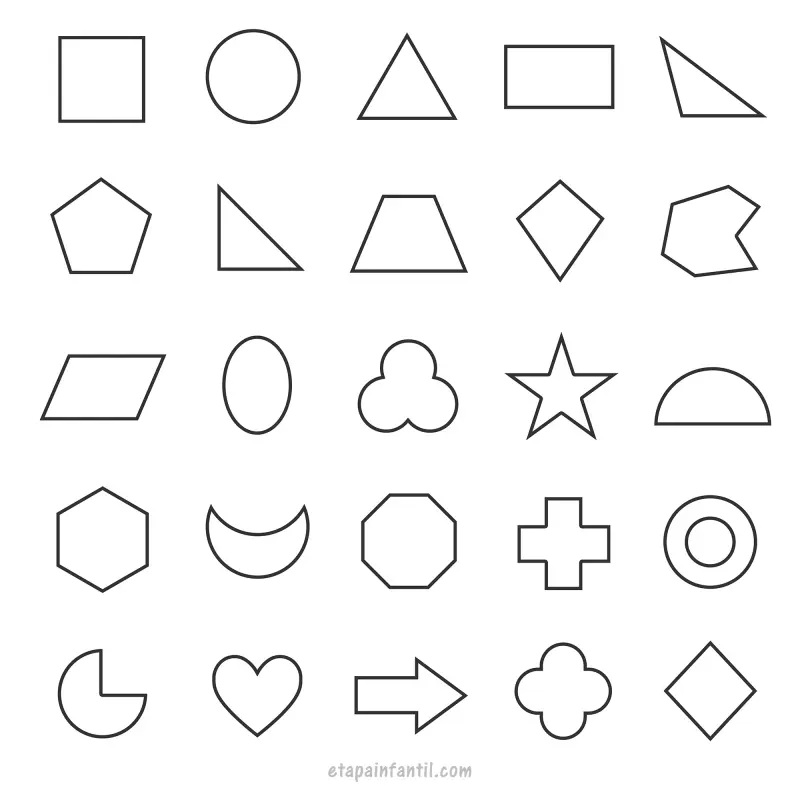 Figuras geométricas para imprimir y colorear