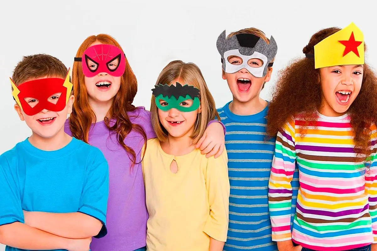 Máscaras pensadas para que los niños se diviertan