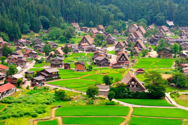 Aldea Shirakawa-go, en Gifu, Japón