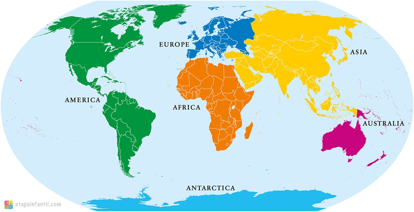 Los Continentes Del Mundo Explicados Para Los Niños Etapa Infantil