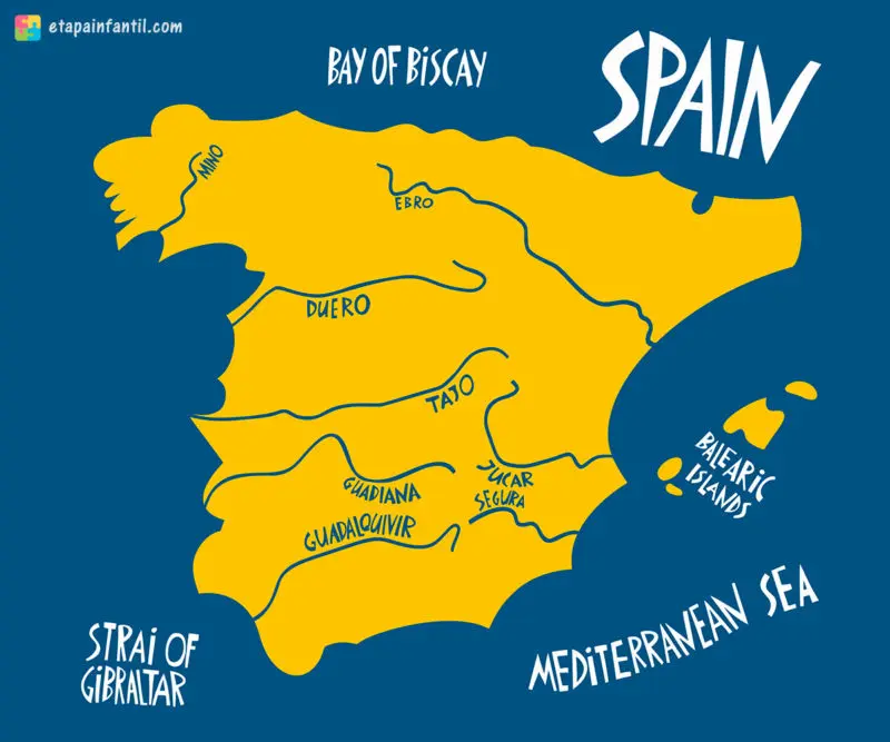 Mapa principales ríos España