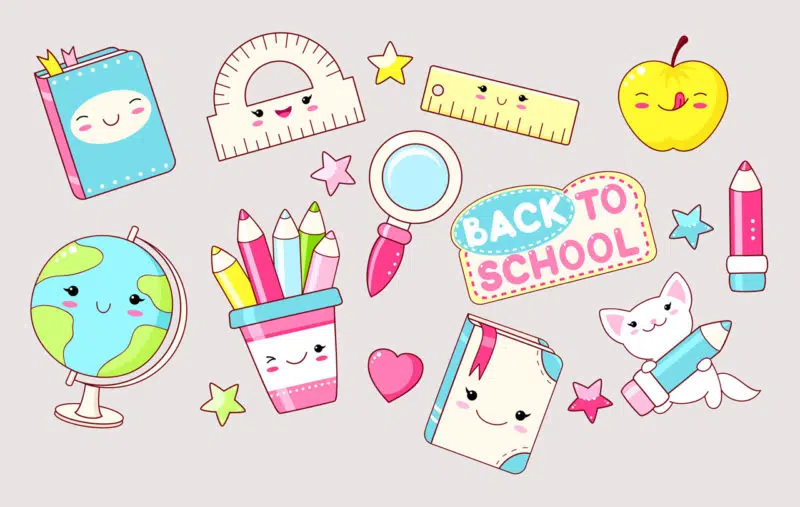 Material escolar kawaii