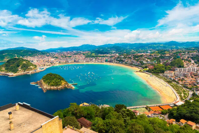 Playa de la Concha, en San Sebastián, Guipúzcoa