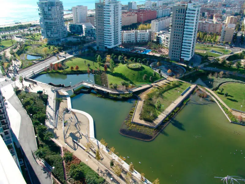 Parque de Diagonal Mar, en Barcelona