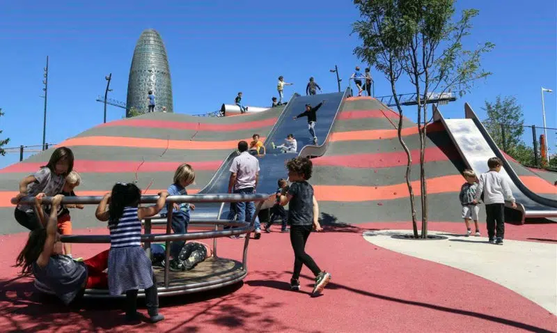 Parque infantil de las Glòries, en Barcelona