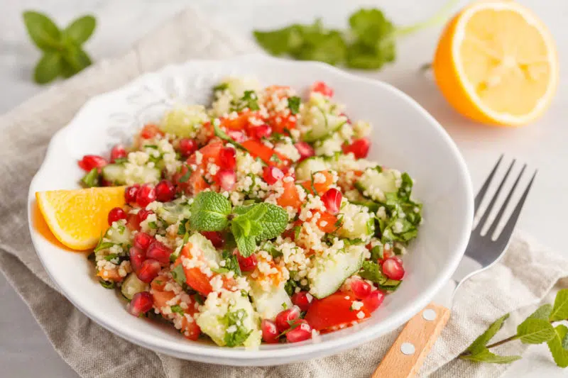 Receta de verano de ensalada tabule