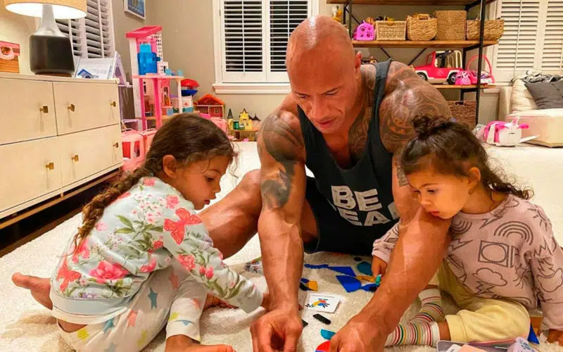 Dwayne Johnson e hijas