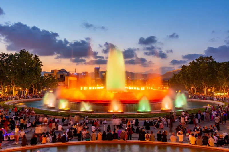 Fuente Mágica de Montjuic, en Barcelona, Catalunya