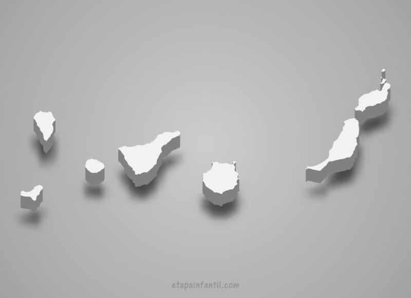 Mapa 3D Islas Canarias
