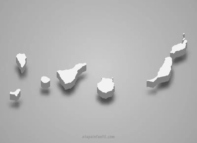 Mapa 3D Islas Canarias