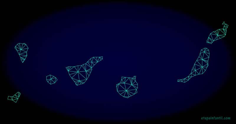 Mapa abstracto Islas Canarias