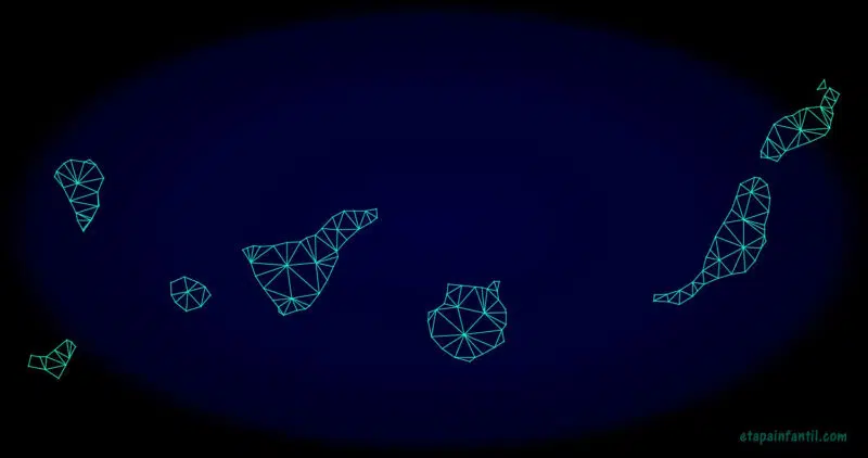 Mapa abstracto Islas Canarias