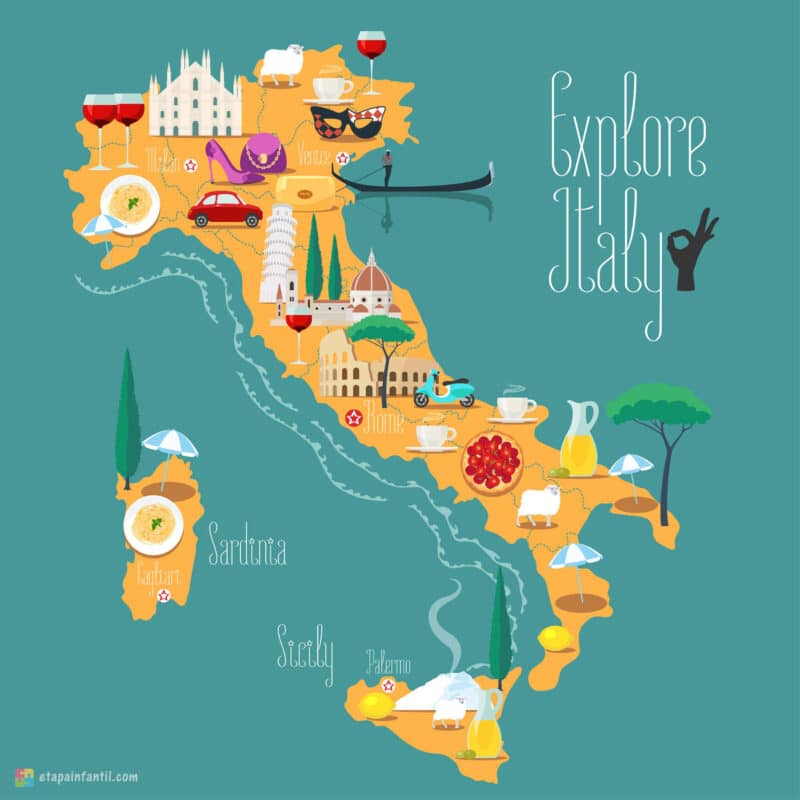 Mapa cultural de Italia
