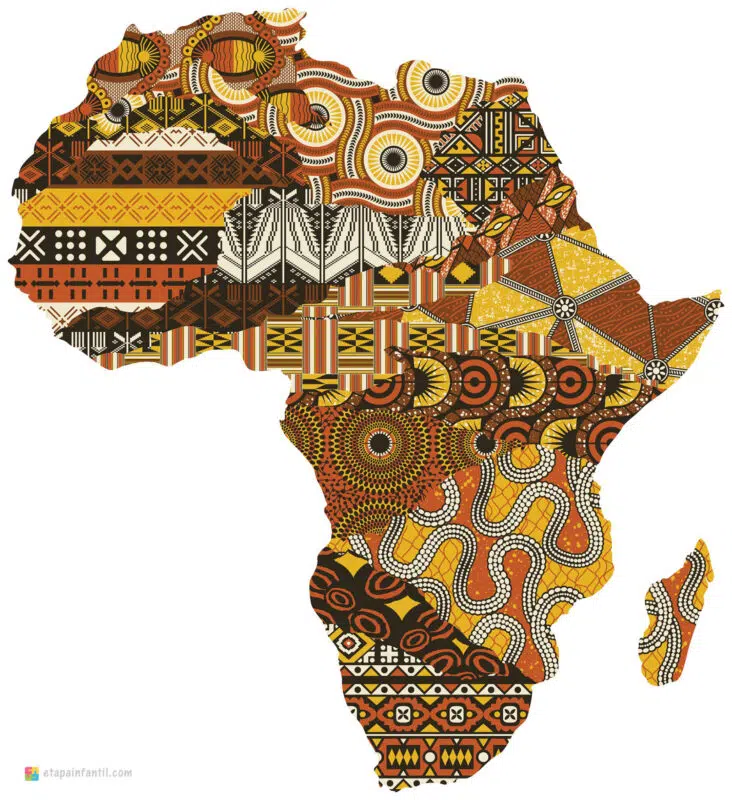 Mapa decorativo de África