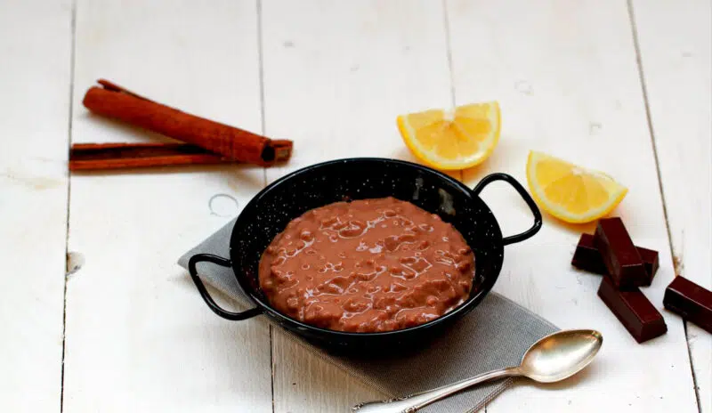 Receta de arroz con leche y chocolate