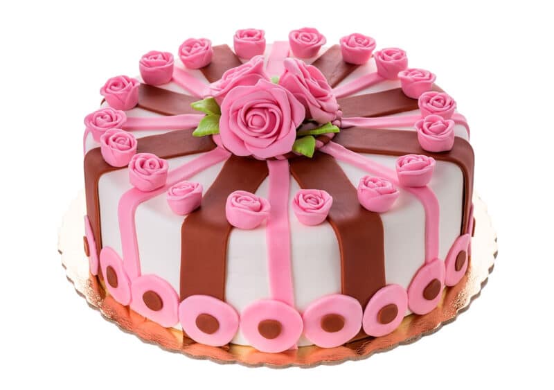 Tarta de cumpleaños de rosas