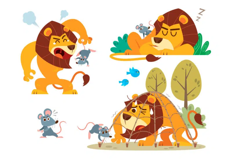 Cuento El león y el ratón