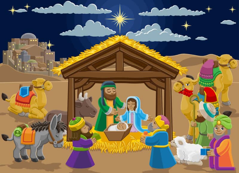 Nacimiento del niño Jesús Cuento de Navidad