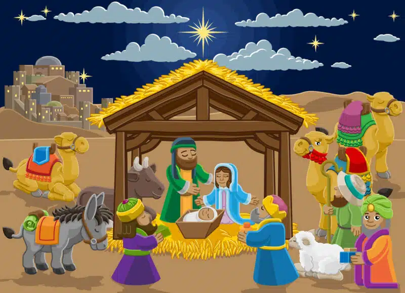 Nacimiento del niño Jesús Cuento de Navidad