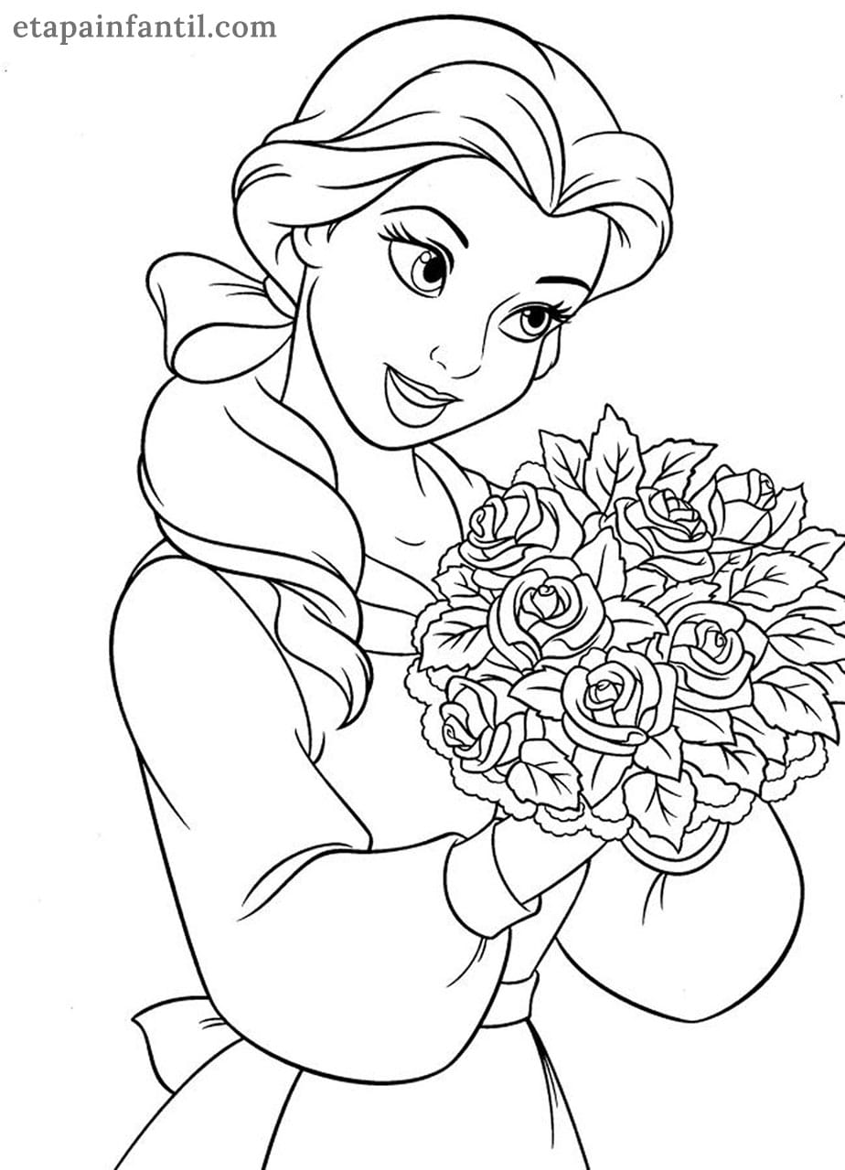 Dibujo princesa Bella colorear