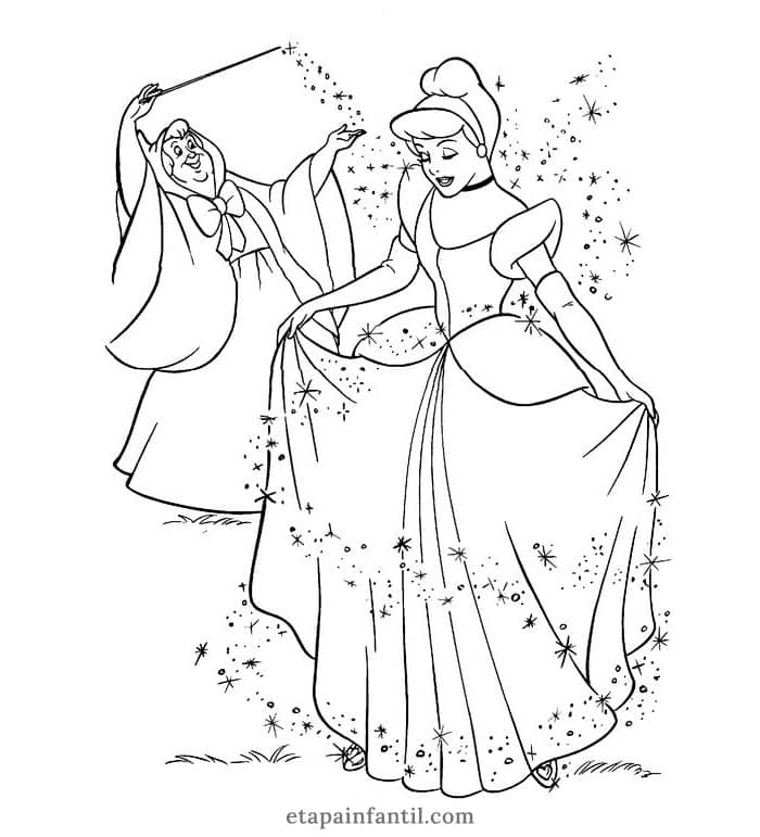 Dibujo Cenicienta colorear