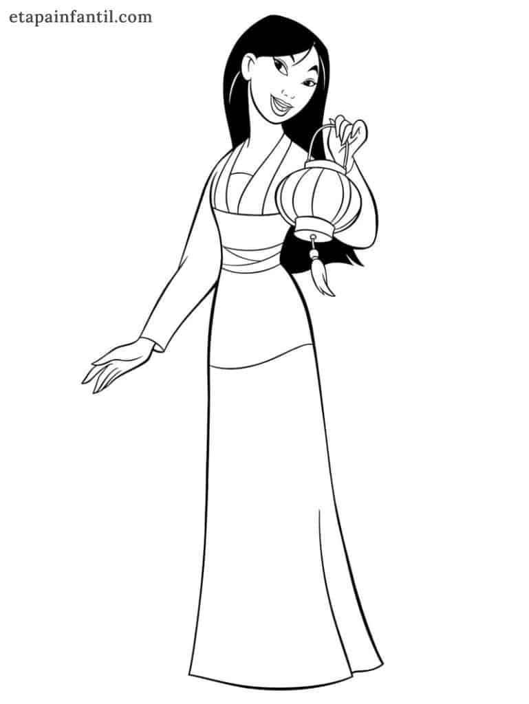 Dibujo Mulan colorear
