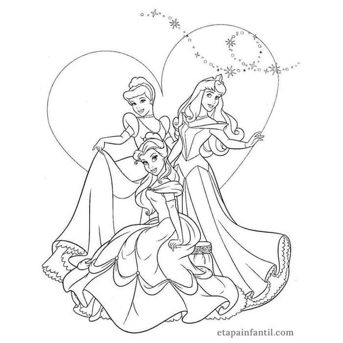 Princesas Disney colorear