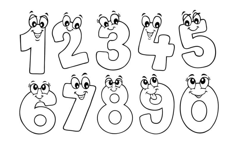 Top 69+ imagen dibujos de numeros para colorear