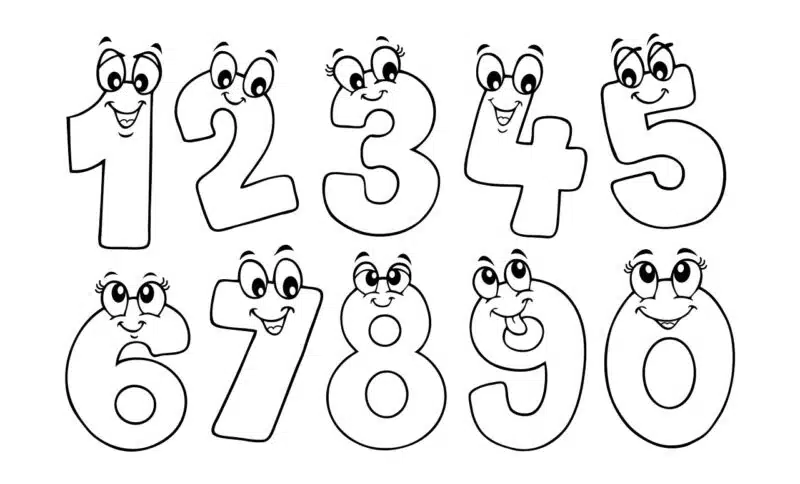  Dibujos de números para colorear y divertirse