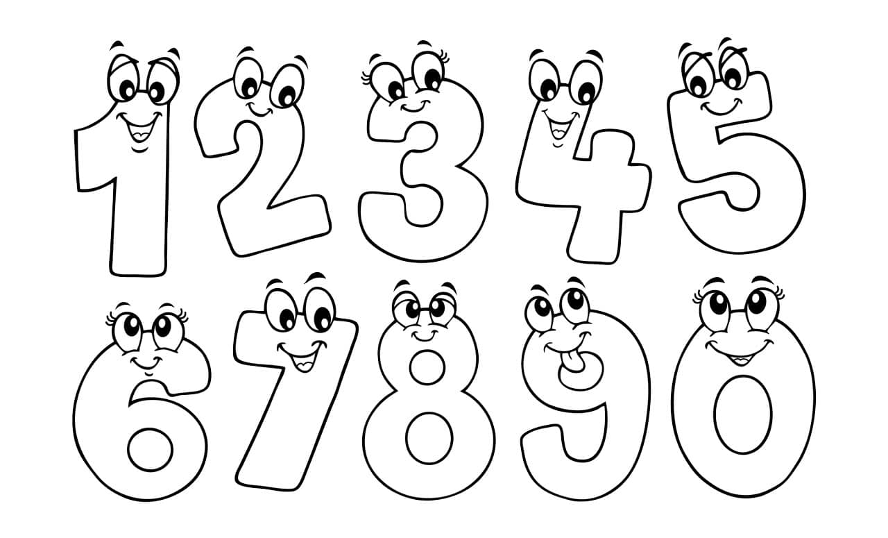 Dibujos de números para colorear y divertirse - Etapa Infantil Dibujos de números para colorear y divertirse - Etapa Infantil