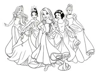 Dibujos para colorear princesa Disney