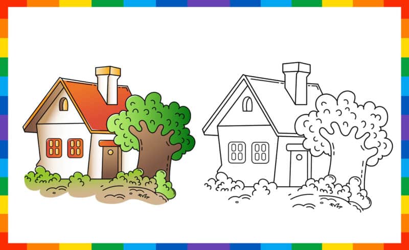 Dibujos de casas para colorear que los niños adorarán - Etapa Infantil Dibujos de casas para colorear que los niños adorarán - Etapa Infantil