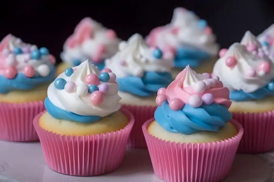 Cupcakes revelación del sexo del bebé