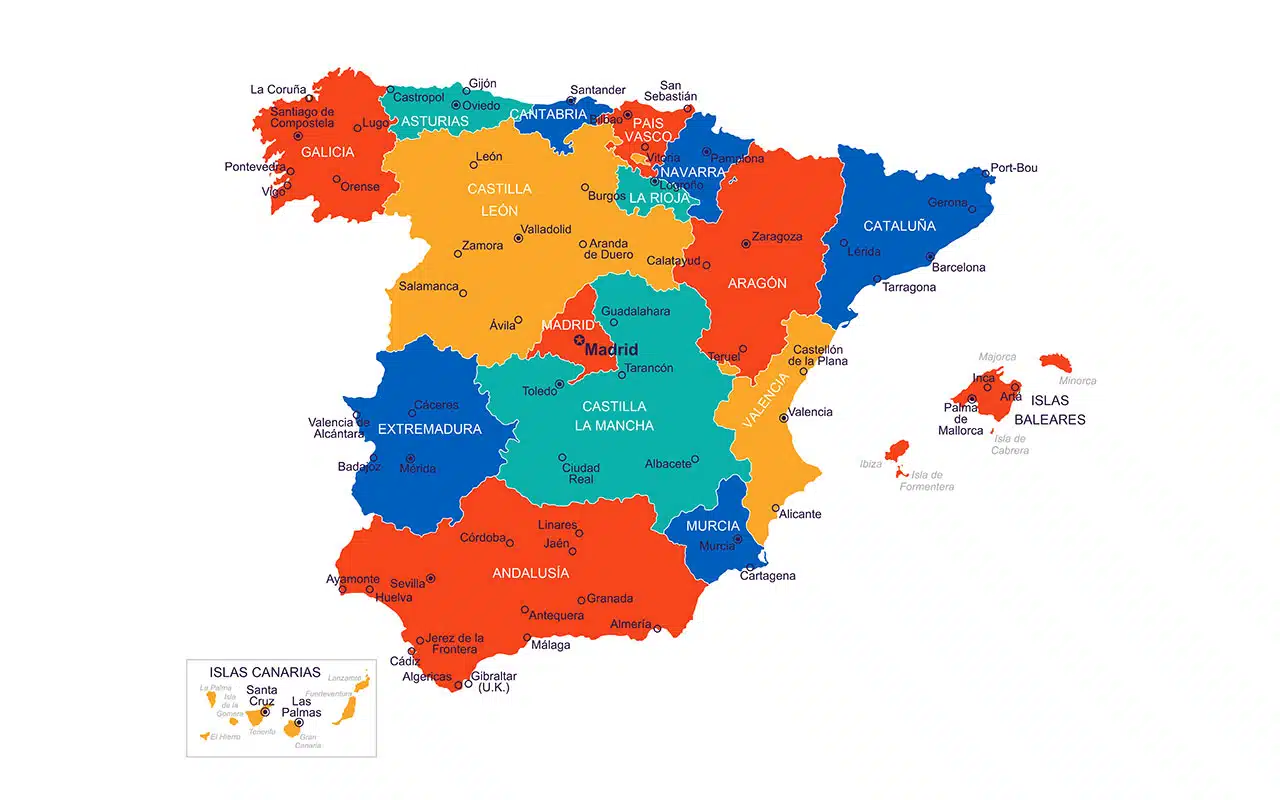 Las provincias de España explicadas para los niños